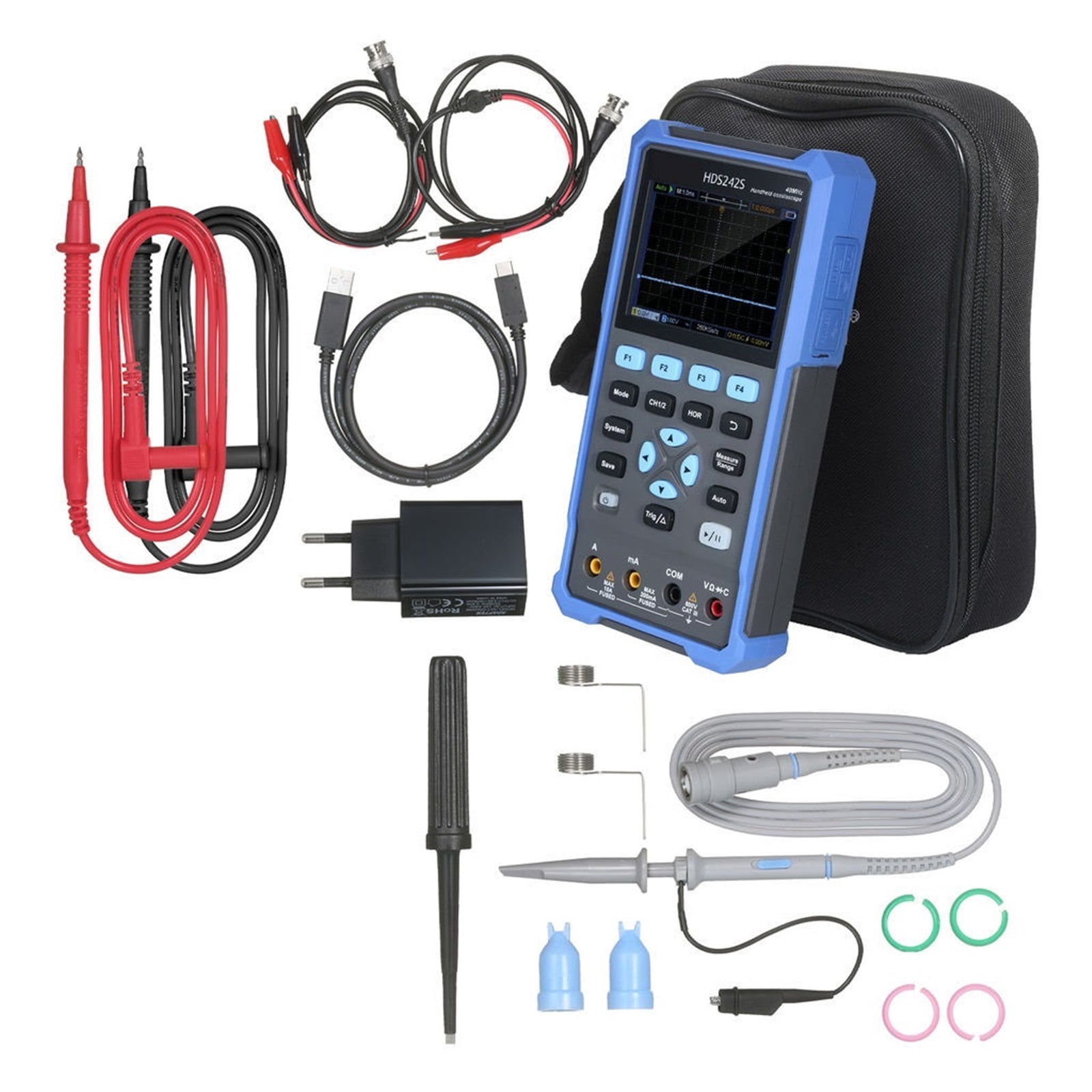 HDS242S Handheld Digital Oscilloscope 2Channels 40MHz 250MS/s ,Professional Designed