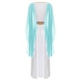 thumbnail image 4 of XUNZOO Women's Greek Beauty Roman Queen Toga Dress Ancient Grecian Empress Maxi Gown Light Blue S, 4 of 6
