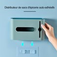 thumbnail image 4 of Dontodent Bolsa de almacenamiento de basura Caja de basura Dispensador de bolsas Autoadhesivo Montado en la pared Bolsa de plástico Soporte de bolsa Bolsa de comestibles para el hogar Cocina Baño, Blanco - Blanco Kuyhfg Sin marca, 4 of 5