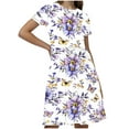 thumbnail image 2 of LOVZFMLL Robe Sans Manches à Rayures avec Nœud pour Filles de 3 à 8 Ans, 2 of 5