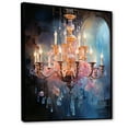 thumbnail image 2 of Designart "Chandelier Glimmering Euphony Pointillism II" Glam Floater Framed Wall Decor, 2 of 7