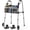 Black Walker With Basket, variant on Folding Walker with 2 Skis and 5" Wheels, Lightweight Walkers for Seniors and Adults, Supports Up to 350 Pounds, Adjustable Height, Compact Standard Walker, Blue