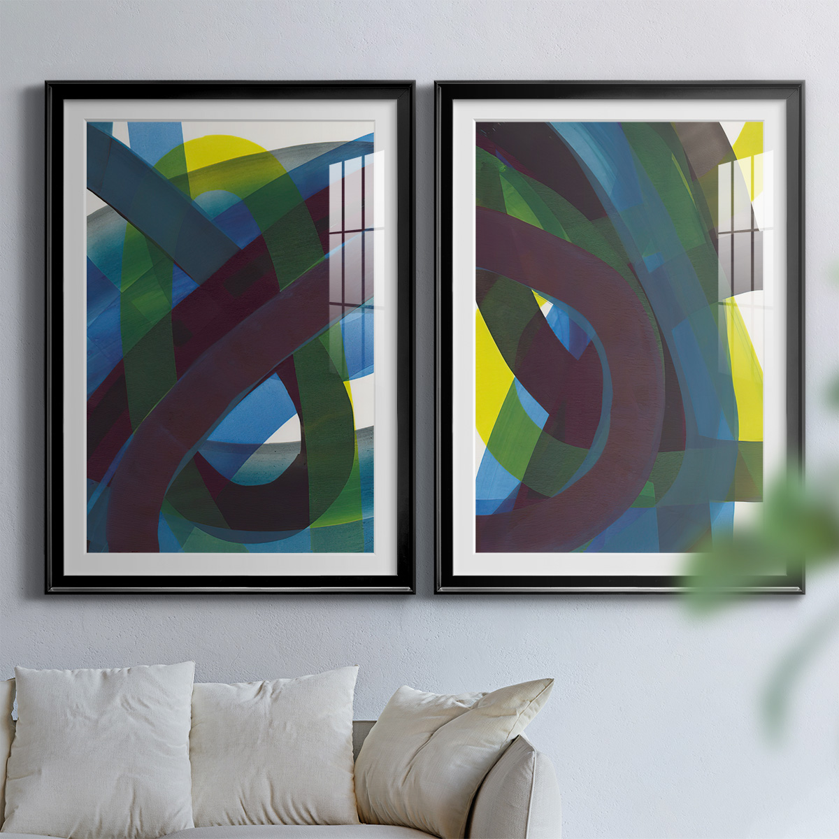 Wexford Home Cool Network I Premium Framed Print, 30.5" x 42.5" - Ready to Hang, Black (Set of 2)