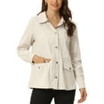 thumbnail image 1 of INSPIRE CHIC Women's Utility Jackets Drawstring Waist Flap Pockets Lightweight Jacket Apricot S, 1 of 5