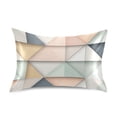 thumbnail image 7 of Yayeee Pillowcase Standard Size Set of 2 Satin Wrinkle Resistant Pillow Case, Pink Geometric, 7 of 7