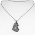 thumbnail image 2 of Stainless Steel Two-Tone Greek Key Lords Prayer Love Heart Chastity Necklace, 2 of 3
