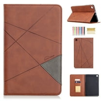 Dteck Case for Samsung Galaxy Tab A 8.4" SM-T307 (2020 Released), Luxury Leather Rhombus Patterned Wallet Card Holder Cover Folio Protective Kickstand Cover,Brown