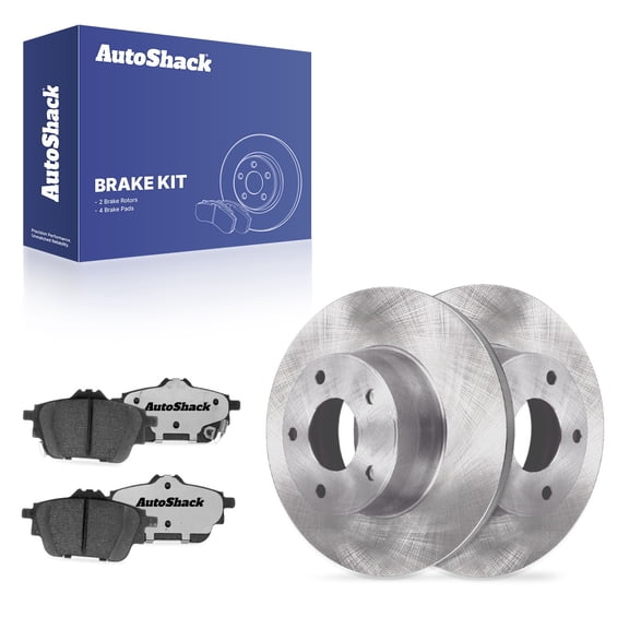 AutoShack Rear Solid Brake Rotors   Ceramic Pads 6-PC Brake Kit Replacement for 2020-2025 Nissan Sentra 10.24" (260 mm)