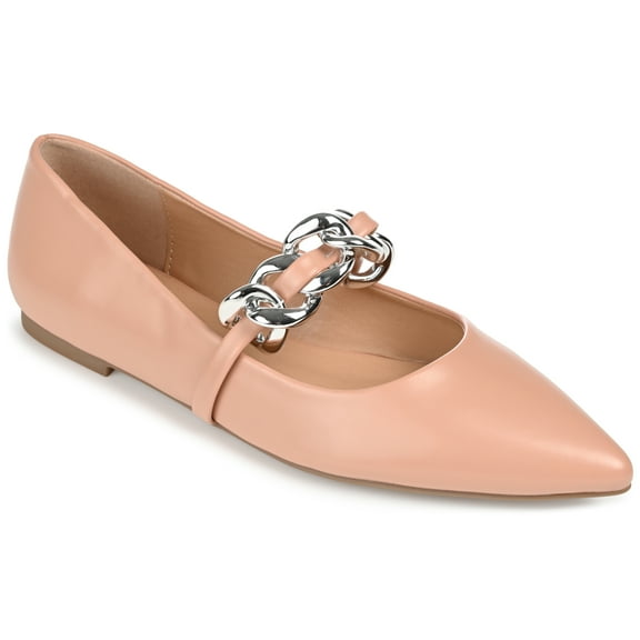Journee Collection Womens Metinaa Ballet Pointed Toe Slip On Flats