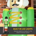thumbnail image 3 of Outsunny 11.8' Christmas Inflatables Green Walnut Soldier with White LED Lights for Lawn Garden Party, 3 of 9