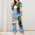 thumbnail image 2 of Sigee Mallard Duck Swimming In A River for Women’s Pajama Sets Long-Sleeved Pjs Sets for Women 2 piece Sleepwear-Medium, 2 of 7