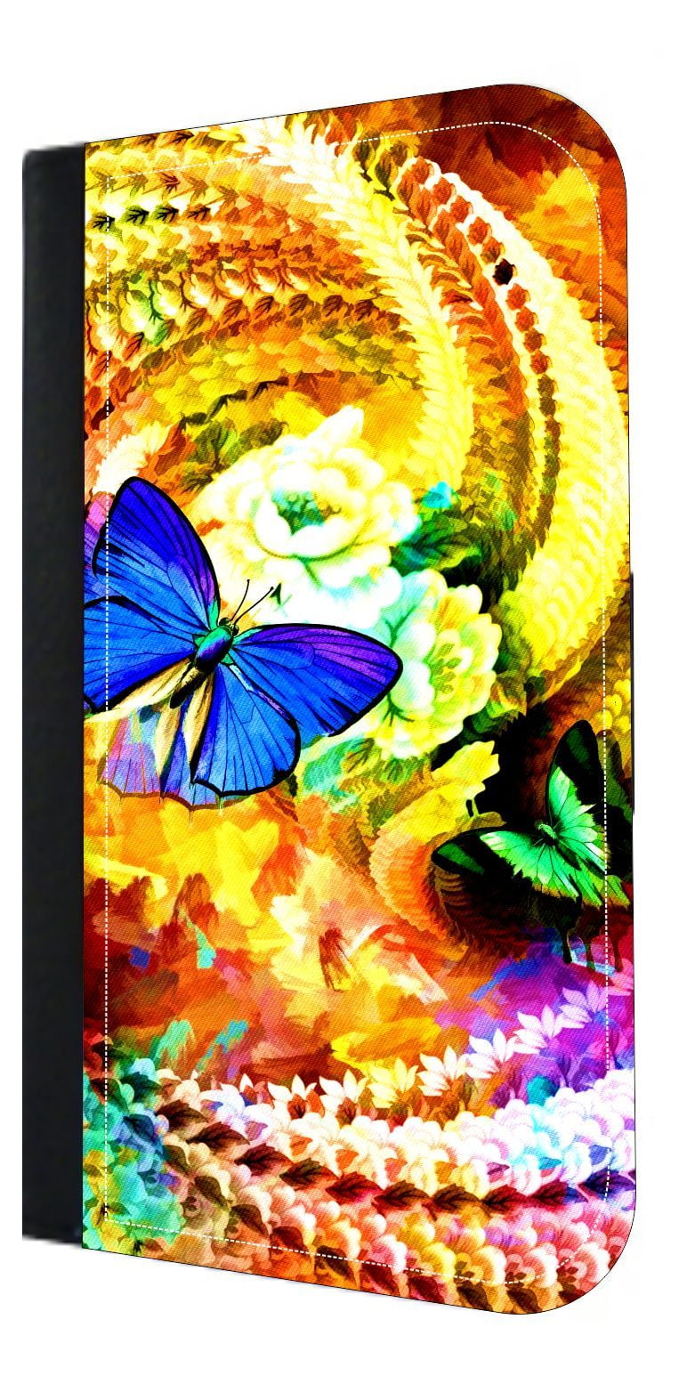 Butterfly Swirl Wallet Phone Case for The iPhone 10 XR iPhone 10 XR Wallet Case iPhone XR