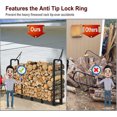thumbnail image 6 of Artibear Firewood Rack Stand 6ft Heavy Duty Logs Carrier Holder for Outdoor Indoor Fireplace, Matte Black, 6 of 7