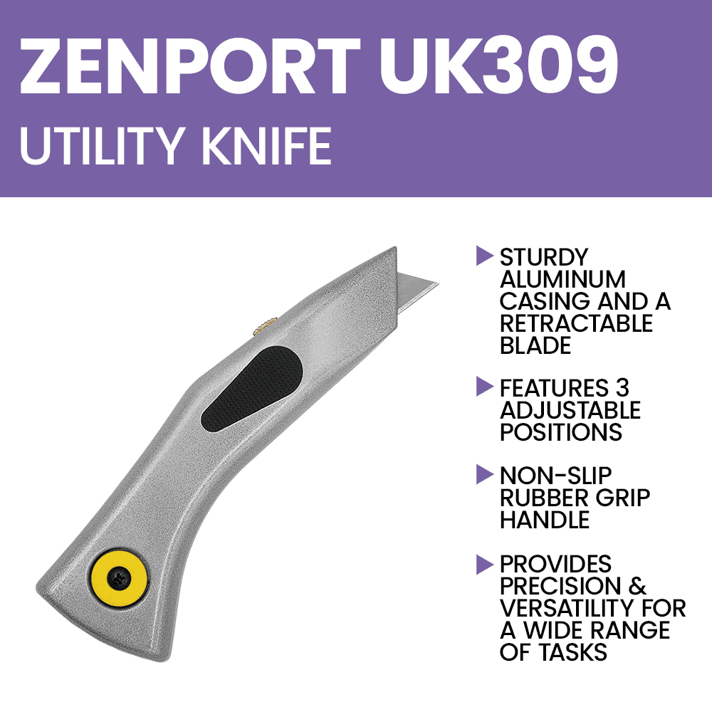 Zenport UK309 Heavy Duty Utility Knife - 12 Pack