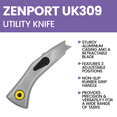 thumbnail image 5 of Zenport UK309 Heavy Duty Utility Knife, 5 of 6