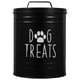 thumbnail image 1 of Recipiente hermético para comida de perro con tapa para encimera de cocina, tarro metálico para golosinas, contenedor de hierro para comida seca de cachorros para dueños de mascotas, 1 of 8