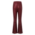 thumbnail image 5 of HXWCHs Women's Fashion High Waist Wide Leg Trousers wtih Sequins for Autumn Winter Casual XL Red, 5 of 5