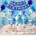 thumbnail image 4 of Decoraciones para fiestas de cumpleaños FECEDY, azul marino, feliz cumpleaños, 4 of 6