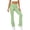 Light Green, variant on High Waist Flared Yoga Pants for Women with Pockets Lifting Stretchy Crossover Waisted Slim Fit Flare Leggings for Running Workout Athletic Sports Light Green S