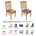 thumbnail image 5 of Pioneer Flower Floral Print Pattern Seat Covers for Dining Room Chairs Set Of 4,Stretch Printed Washable Chair Seat Cover with Elastic Ties and Button,Removable Waterproof Couch Cushion Covers, 5 of 6