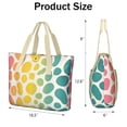 thumbnail image 3 of Tote Bag for Women - Colorful Spots Pattern Shoulder Bag - Large Utility Work Duffle Bag with Zipper Handbag for Travel, Work, Sprots, 3 of 5