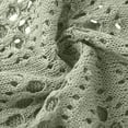thumbnail image 4 of BSDJILFG Crochet Tops for Women 3/4 Batwing Sleeves Knit Cover Ups Sun Protection V-Neck Pullover Beach Cover Ups, 4 of 8