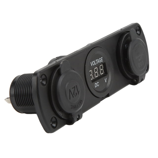 Prise, Protection Multiple Chargeur de Voiture Double USB Noir Haute Température Résistant pour RV pour Camion pour Marine