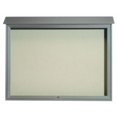 thumbnail image 1 of Aarco Products  Inc. PLD4052T-2 Light Grey Top Hinged Single Door Plastic Lumber Message Center with Vinyl Posting Surface 40 in.H x 52 in.W, 1 of 1