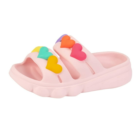 Caqnni Toddler Girls Transparent Sandals Shoes for Toddler Little Child's Princess Sandals Spring Summer Petal Glitter Sandals Big Kids Flat Sole Dress Sandals Flat Girls Sandals