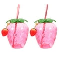 thumbnail image 4 of Hytrove Drink Cups Strawberry Shape Rosy 2Pcs 4.7x3.5x3.5in, 4 of 8