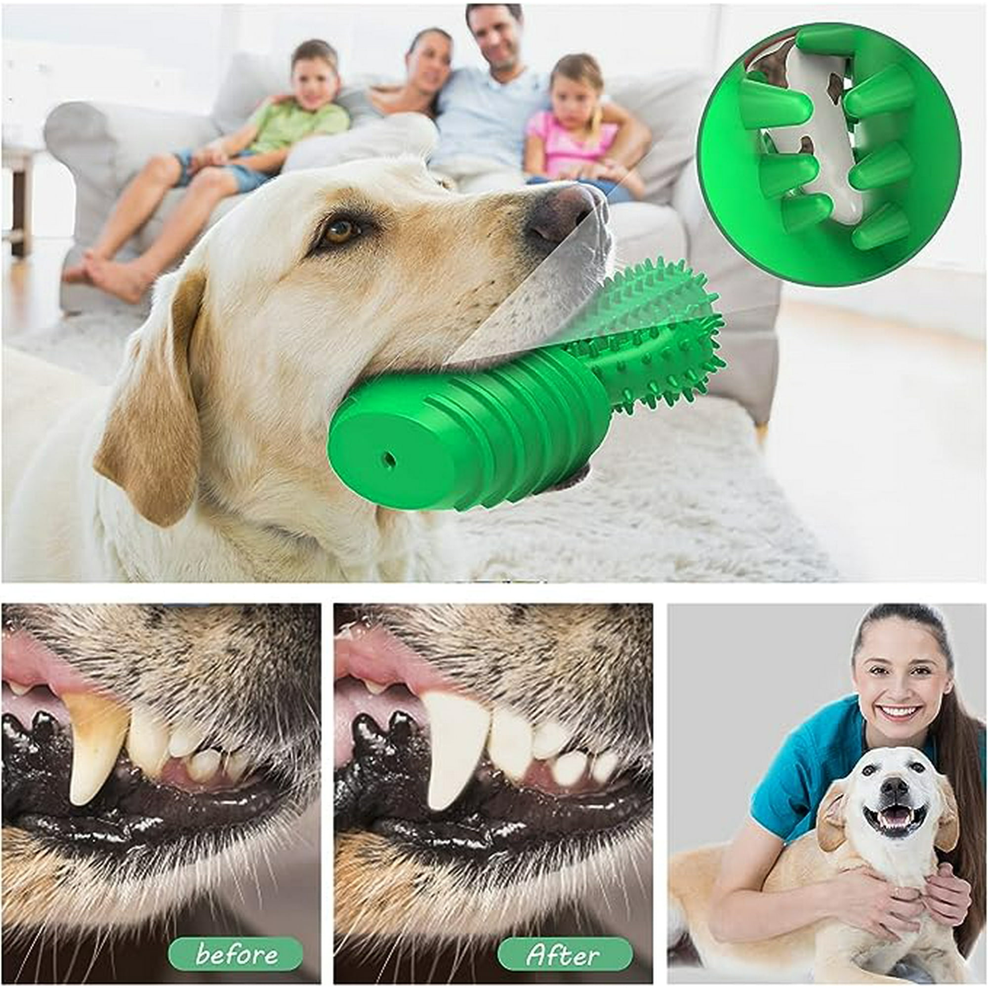 Dog chew toy brushes teeth hotsell