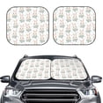 thumbnail image 2 of Xecao Rabbit And Flower for Foldable Car Sun Shades (2-Pack) offer sun protection with an easy-fold design for convenient windshield shading., 2 of 7
