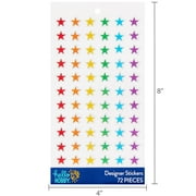 Hello Hobby Multicolor Stars Designer Stickers, 72 Count