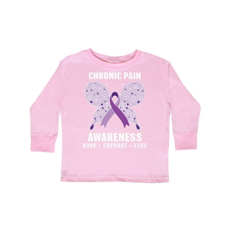

Inktastic Chronic Pain Awarenesss Hope Support and Love Gift Toddler Boy or Toddler Girl Long Sleeve T-Shirt