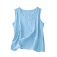 thumbnail image 2 of Womens Tank Tops Women's Casual V Neck Breathable Everyday Basic Tank Camisole Tops for Women Blue L, 2 of 4
