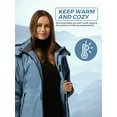thumbnail image 5 of Wantdo Women's Waterproof Ski Jacket Warm Winter Raincoat Gray Blue S, 5 of 9