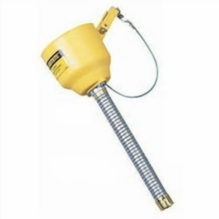 Justrite 14411 1" OD, Funnel With Galvanized Hose for Nonmetallic Type I Safety Cans, Bolt-On - 14411