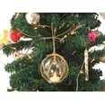 thumbnail image 4 of Handcrafted Model Ships  3 in. LED Lighted Clear Japanese Glass Ball Fishing Float with Brown Netting Christmas Tree Ornament, 4 of 5