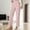 Pink, variant on SNKSDGM Women's Plus Womens Capri Pants Cotton Linen Cargo Pants Women Petite Short High Waisted Women's Versatile Micro Flared Pants Casual Slim Fit and Drape Feeling Suit Pants