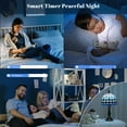 thumbnail image 4 of MEHOOM Tiffany Style Table Lamp with Stained Glass Lamp Shade, LED 3 Color,Auto Timer Dimmable,Bedroom, Living Room, 4 of 9