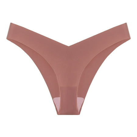 

Womens Panties Breathable Traceless Ice Silk Underwear Mid Waist Comfortable Sexy Triangle Panties For Women