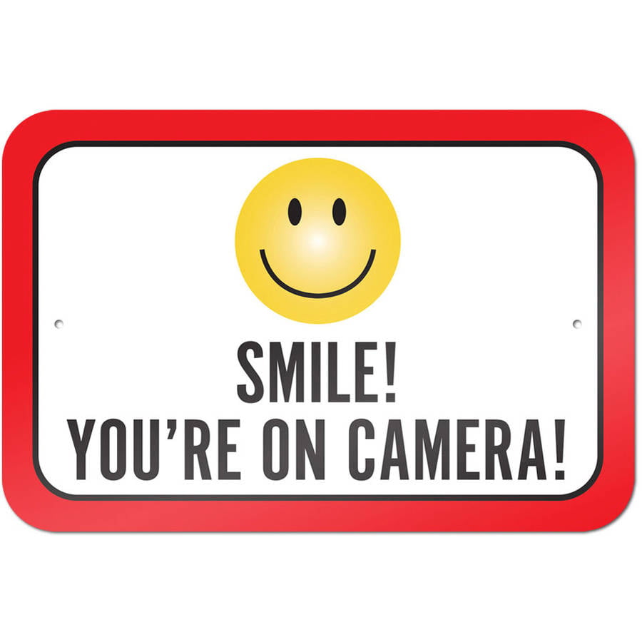 Download Smile You're On Camera Sign - Walmart.com - Walmart.com