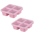 thumbnail image 2 of Ozmmyan 4-Compartment Bento Lunch Box - Reusable Meal Prep Containers with Dividers, Leak-Proof Lunch Box Food Storage Snack Containers for Work, Travel,2PCS, 2 of 7