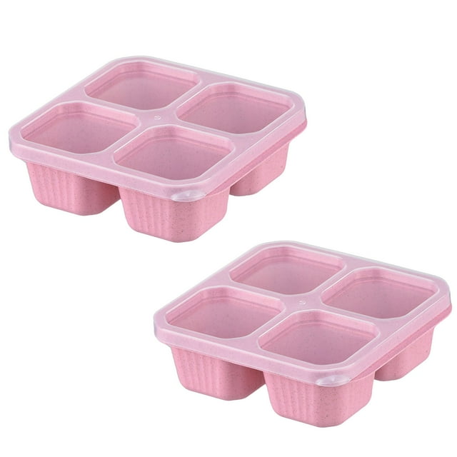 Lunch Box Kids 4 Compartments Bento Box Reusable Meal Prep Lunch Containers for Kids Adults Divided Food Storage Containers for School Work Travel Bento Lunch Box for Kids,Kids Lunch Box