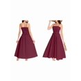 thumbnail image 3 of Women'S Summer Maxi Dress Sleeveless Sundress Strap Smocked Beach Dresses Wine Red XXL, 3 of 6