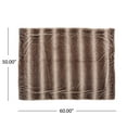 thumbnail image 5 of Grason Oak Brown Stripes Faux Fur Throw Blanket, 5 of 7