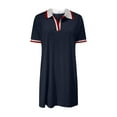thumbnail image 2 of Womens Polos Dresses Casual Summer Shirts Dress Short Sleeve V Neck Tennis Golf Mini Shift Dresses 2025 Fashion Vacation Travel Skirts Outfit, 2 of 9