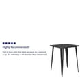 thumbnail image 4 of Pemberly Row Contemporary 33" Square Metal Bar Table in Black, 4 of 9