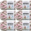Spinrite Bernat Baby Blanket Yarn-Little Petunias, 1 Pack of 6 Piece