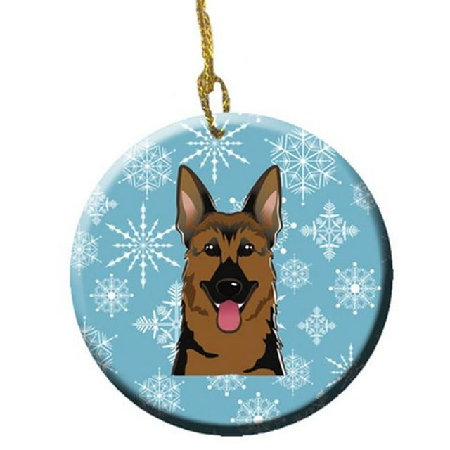 Snowflake German Shepherd Ornement en Céramique